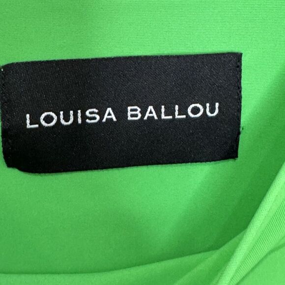 Louisa Ballou Shirt Womens XL Green Long Sleeve Stretch Pullover Recycled USA - Picture 2 of 6